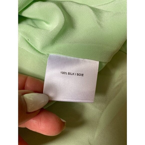 JUDITH Charles BNWOT Women Green "Tanpa" Tank Blouse Silk NEW V Neck - Picture 6 of 7
